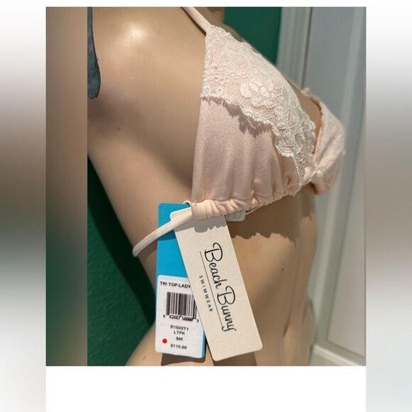 Beach Bunny Lace Halter Bralette - Cream - Picture 4 of 8